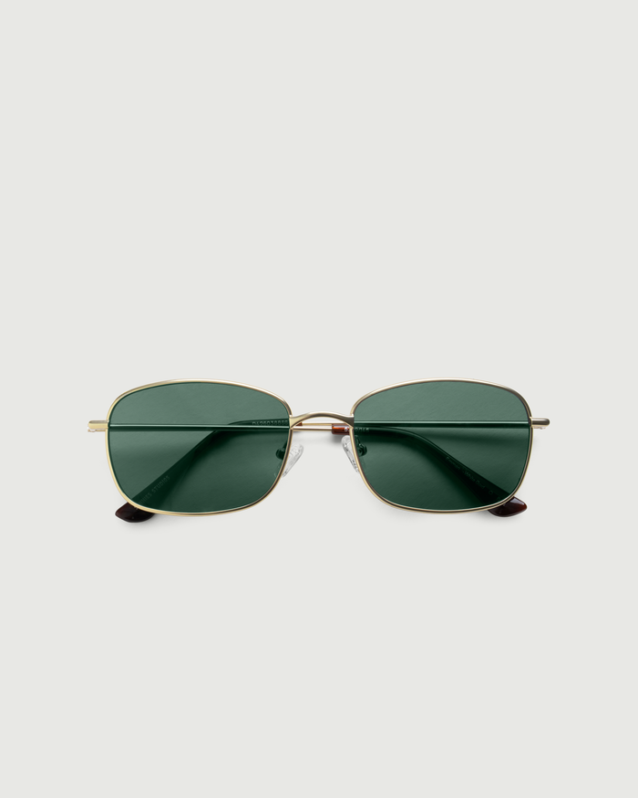 White-Gold::Emman Sunglasses rectangle Gold metal top