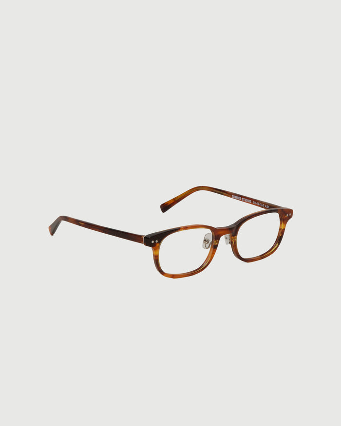 Cherry Tort::Ernest Eyeglasses rectangle tort acetate front diagonal