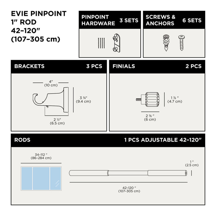 Evie Pinpoint Curtain Rod - BEAM