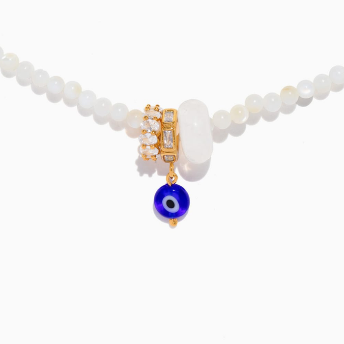 Evil Eye Charm Beaded Necklace