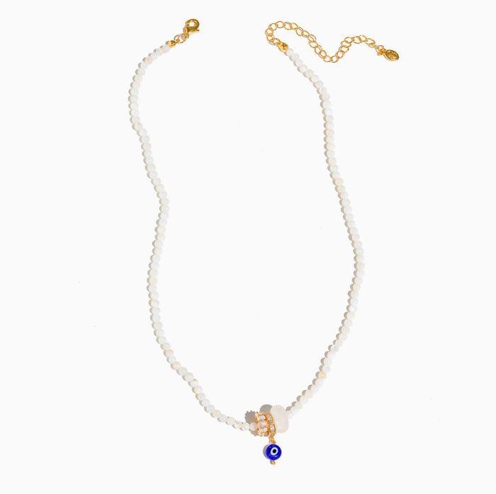 Evil Eye Charm Beaded Necklace