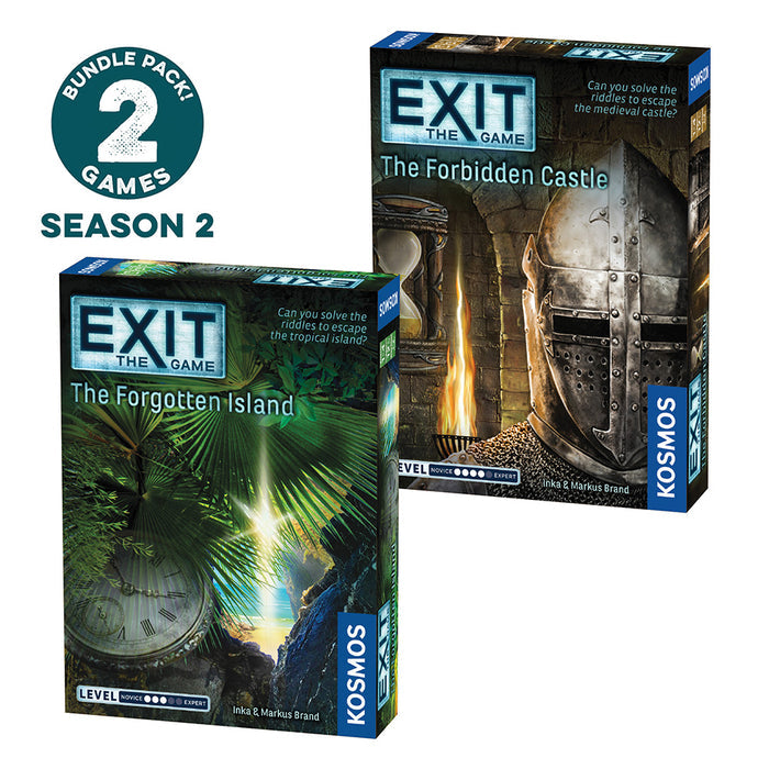 EXIT: The Game, Season 2. Two-Pack: The Forgotten Island and The Forbidden Castle Games Thames & Kosmos