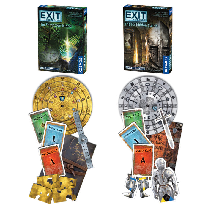 EXIT: The Game, Season 2. Two-Pack: The Forgotten Island and The Forbidden Castle Games Thames & Kosmos