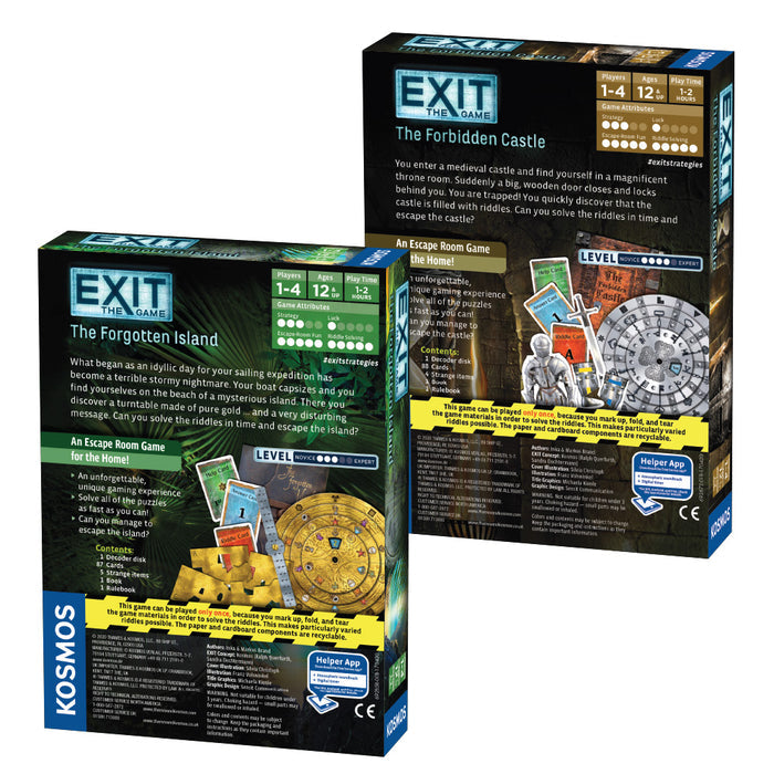 EXIT: The Game, Season 2. Two-Pack: The Forgotten Island and The Forbidden Castle Games Thames & Kosmos