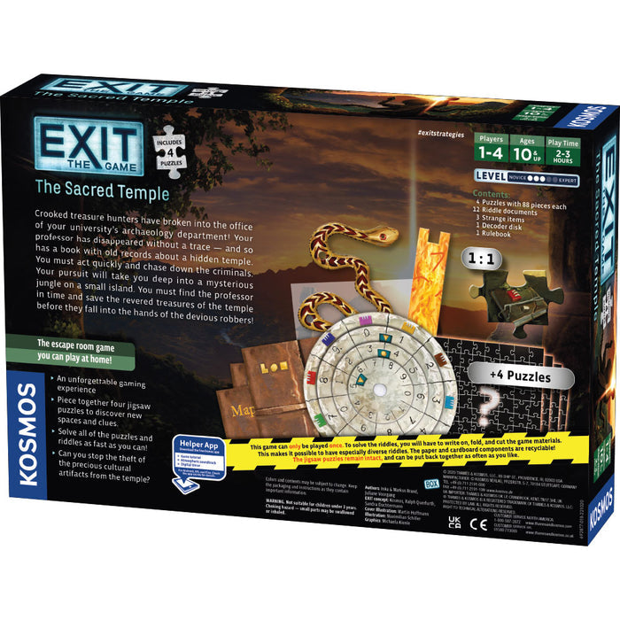 EXIT: The Sacred Temple (with Jigsaw Puzzles) Games Thames & Kosmos