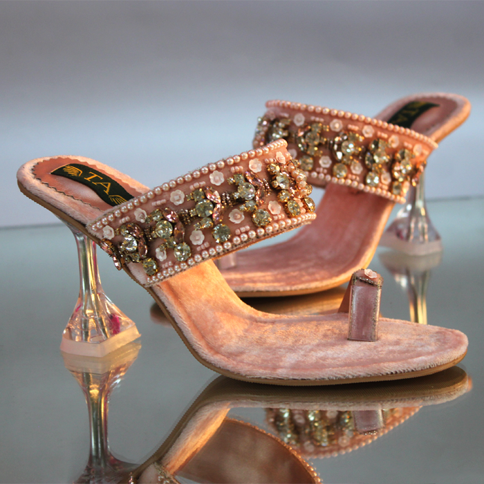 Fancy Heel Slippers For Women