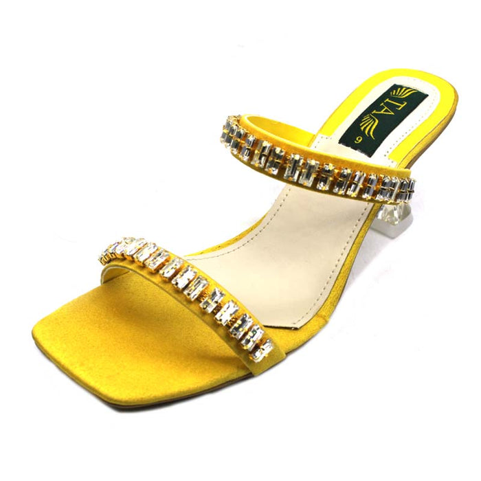 Fancy Yellow Crystal Heel