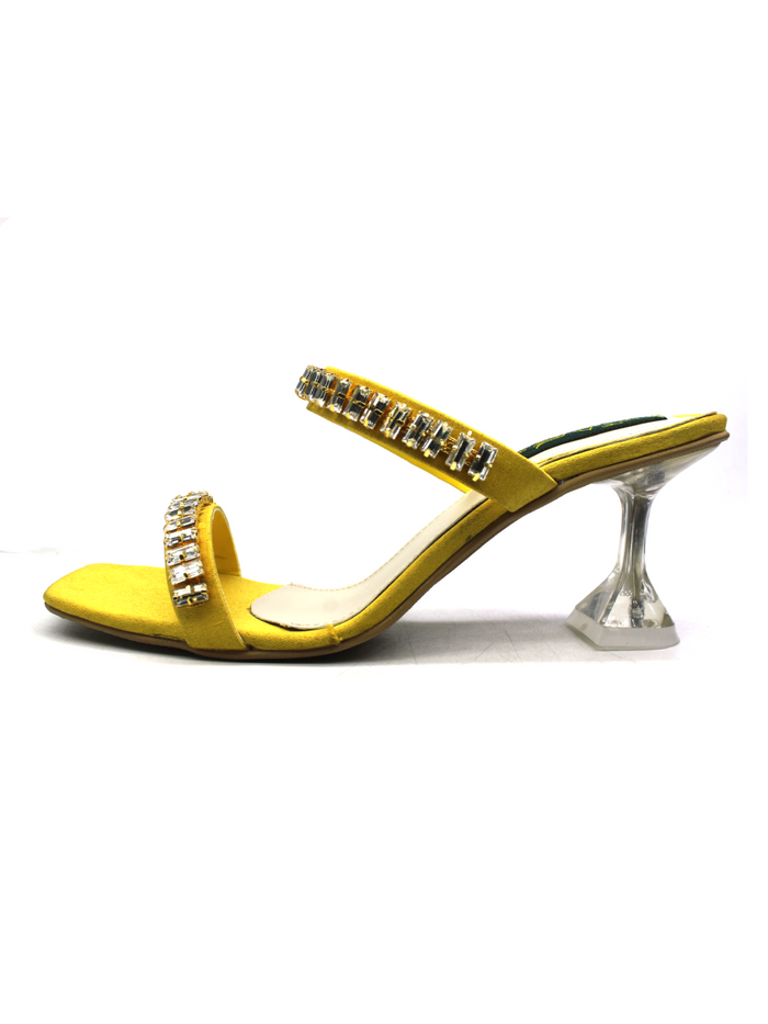 Fancy Yellow Crystal Heel