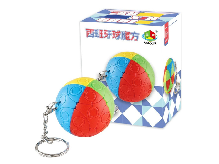 FanXin Football 2x2 Keychain Cube (4-Color) - Stickerless