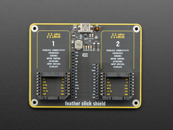 Feather Click Shield by MikroElektronika [Discontinued] by MikroElektronika - The Pi Hut