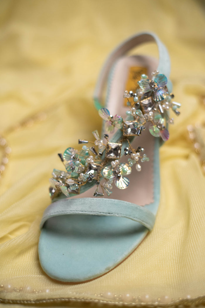 Ferozi Heel Fancy Sandal