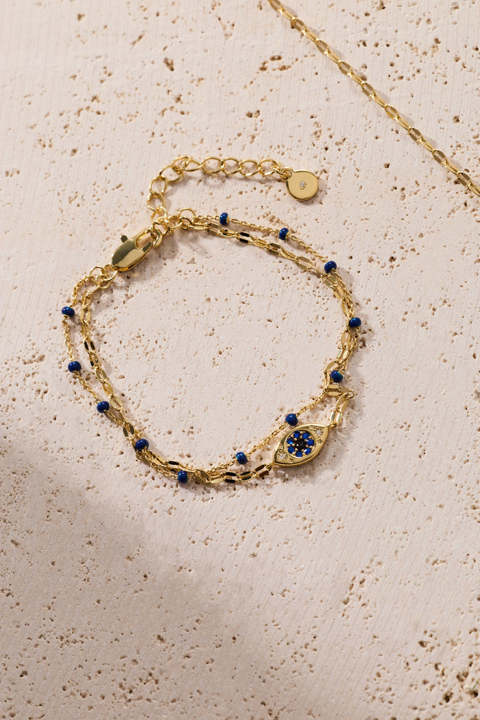 Festival Double Strand Evil Eye Bracelet