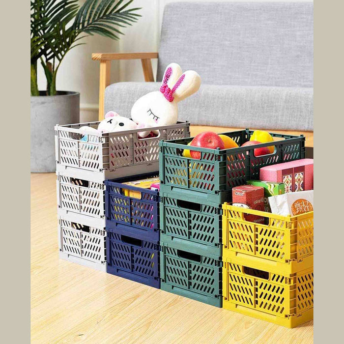 Fine Living Large Folding Crate - Pink