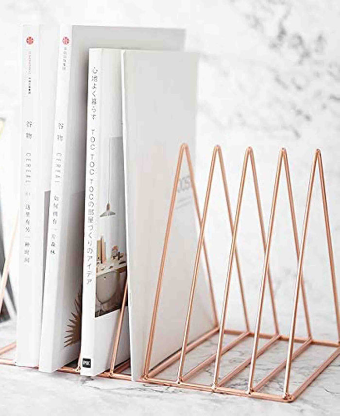 Fine Living Trigon Wire Book Holder - Rose Gold
