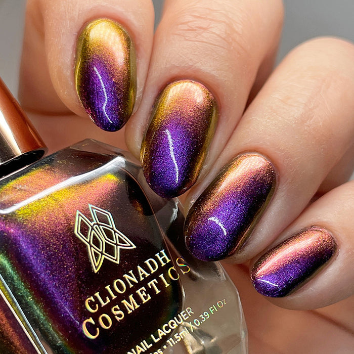 Close up of nails done with Flame-Blown nail lacquer on fair skin tone