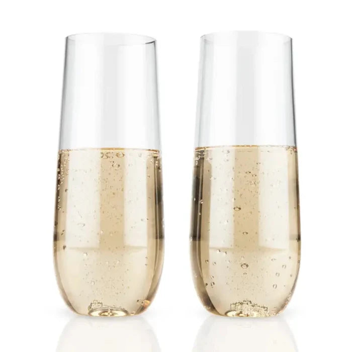 Flexi Stemless Champagne Flutes - 2 Pc Set