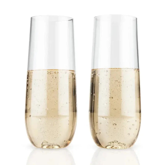 Flexi Stemless Champagne Flutes - 2 Pc Set