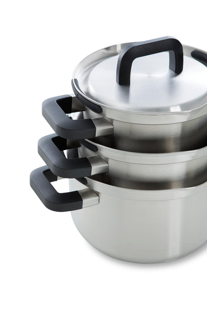 Flow Cool deksel kookpan zilver, stapelbaar