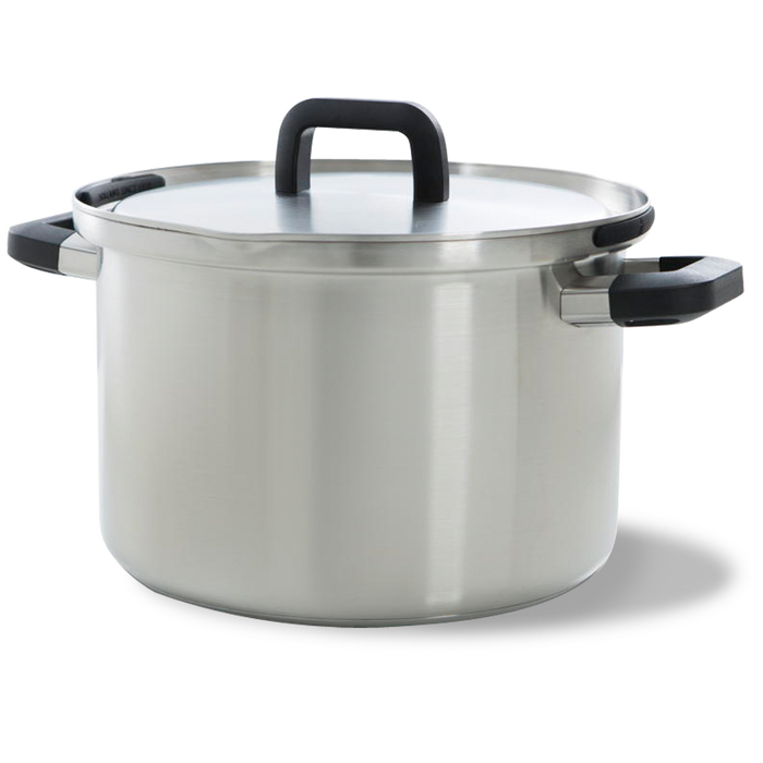 Flow Cool soeppan 24 cm 6 liter zilver vooraanzicht