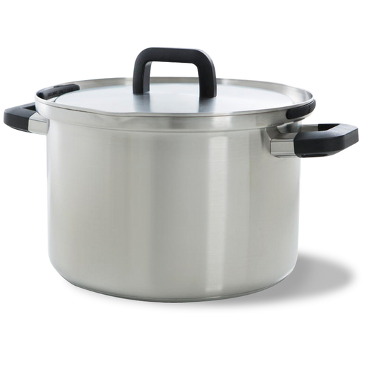 Flow Cool soeppan 24 cm 6 liter zilver vooraanzicht