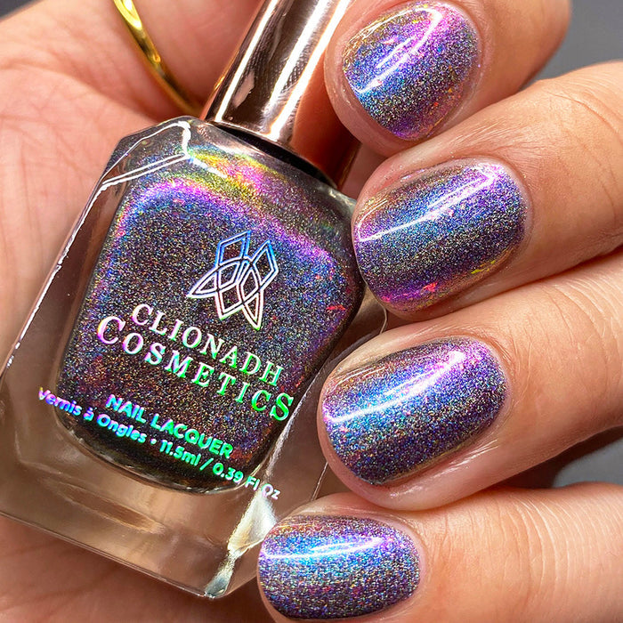 Close up shot of nails done with Flying Buttress Nail Lacquer on fair skin tone.