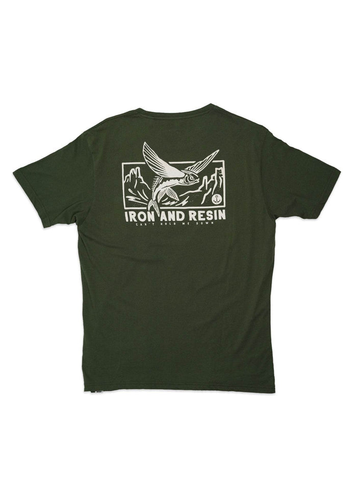 Flying Fish Pocket Tee - Iron & Resin