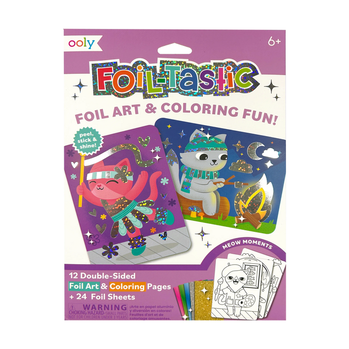 OOLY Meow Moments Foil-Tastic foil art  set packaging front on a white background