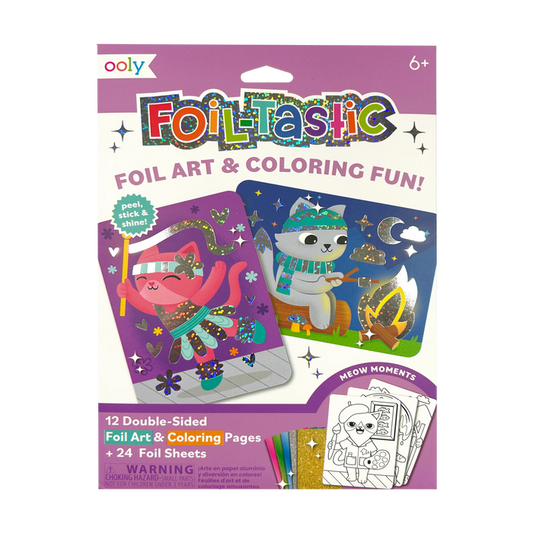 OOLY Meow Moments Foil-Tastic foil art  set packaging front on a white background