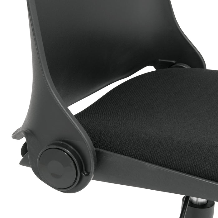 Folding Back Swivel Task Chair, Black 18616