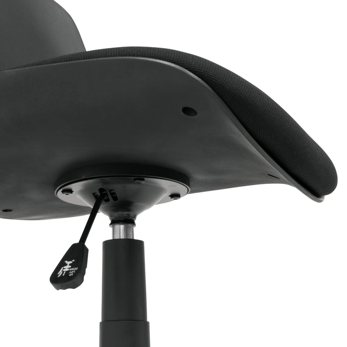 Folding Back Swivel Task Chair, Black 18616