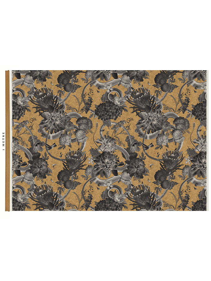 Forbidden Bloom 'Gold' Recycled Velvet Sample