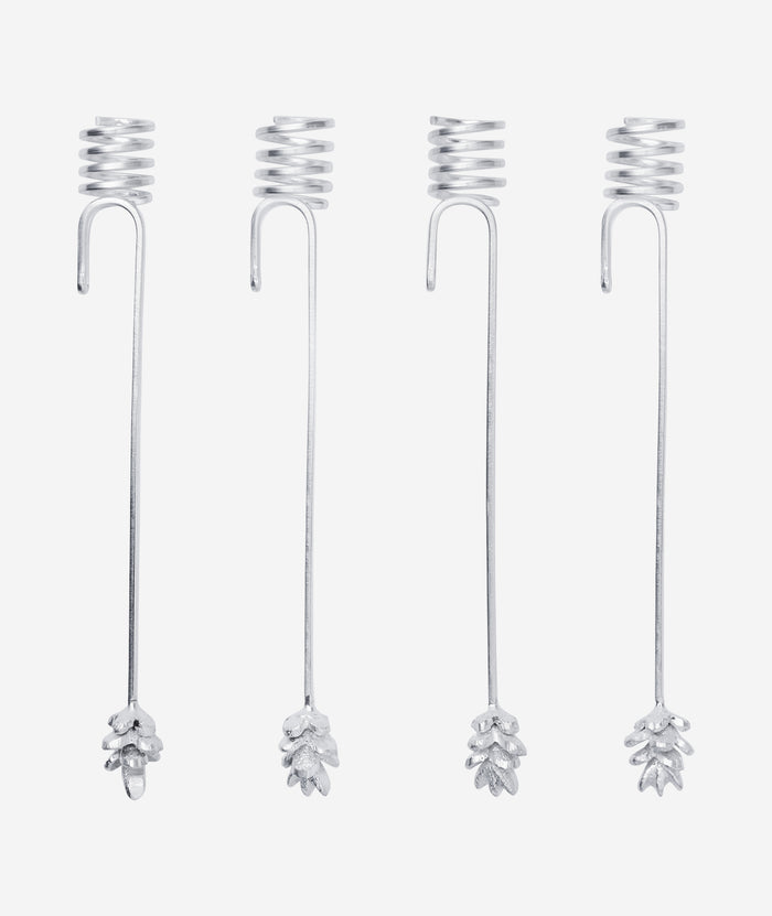 Forest Christmas Tree Candle Holders Set/4