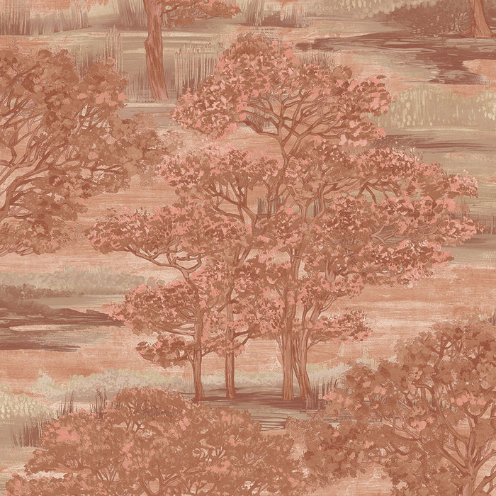 SINGLE ROLL / Ember Red Toile