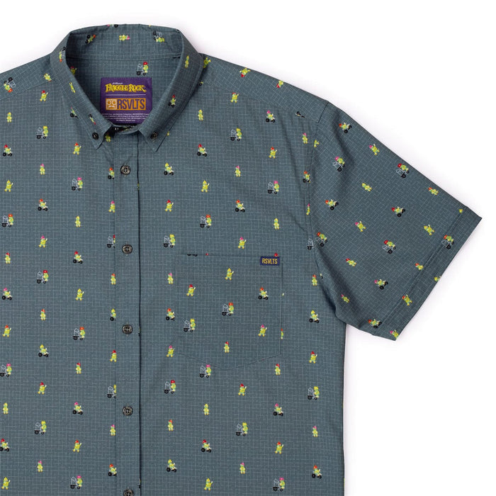 RSVLTS XS Jim Henson Short Sleeve Shirt Fraggle Rock "Diggin' Doozers" – KUNUFLEX Short Sleeve Shirt