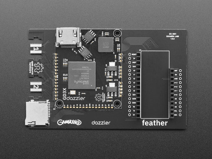 Gameduino 3X Dazzler for Feather M4 by Excamera Labs [Discontinued] by The Pi Hut - The Pi Hut
