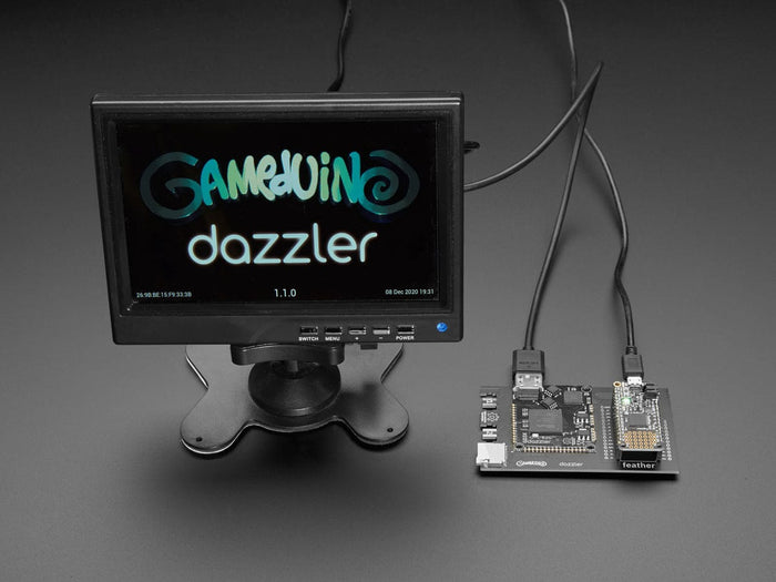 Gameduino 3X Dazzler for Feather M4 by Excamera Labs [Discontinued] by The Pi Hut - The Pi Hut