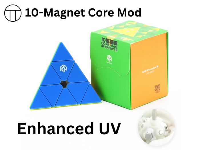 GAN Pyraminx M Enhanced UV (PiCube 10-Magnet Core Mod) - Stickerless