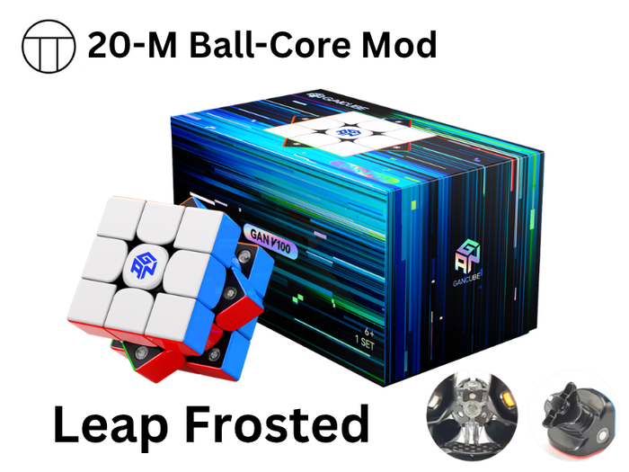 GAN V100 Leap Frosted 3x3 (PiCube 20-Magnet Ball-Core Mod)