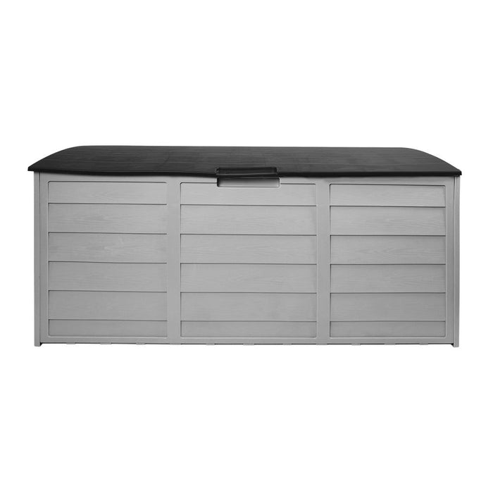 Gardeon Outdoor Storage Box 290L Lockable Organiser Garden Deck Shed Tool Black -Home Living Store - -