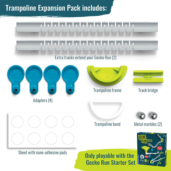 Gecko Run: Marble Run Trampoline Expansion Pack Marble Runs Thames & Kosmos