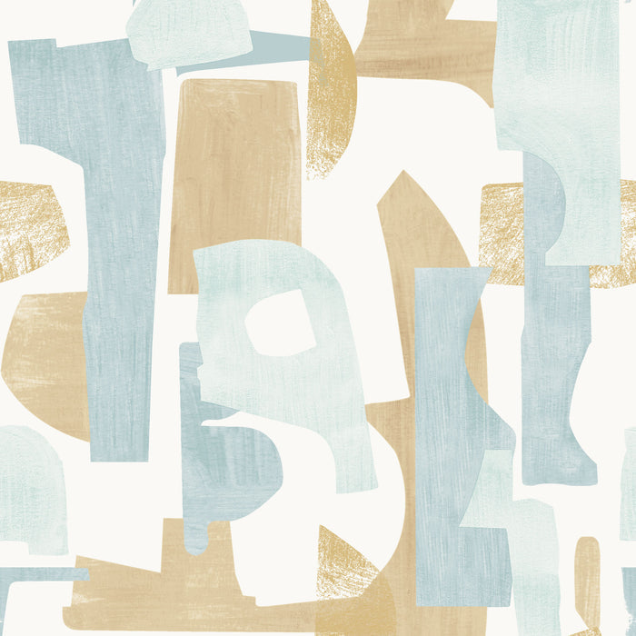 SINGLE ROLL / Coastal Blue and Cedar