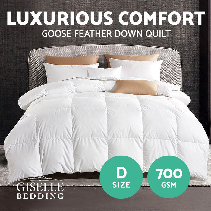 Giselle Bedding Double Size Goose Down Quilt -Home Living Store - -
