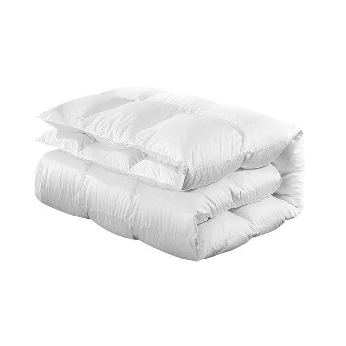 Giselle Bedding Duck Down Feather Quilt 500GSM Queen Size -Home Living Store - -