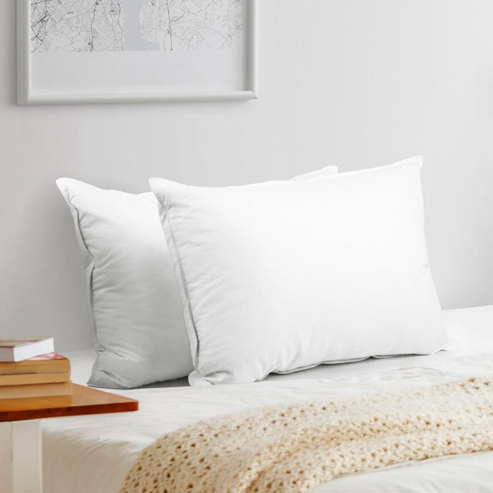 Giselle Bedding Goose Feather Down Pillow Twin Pack -Home Living Store - -