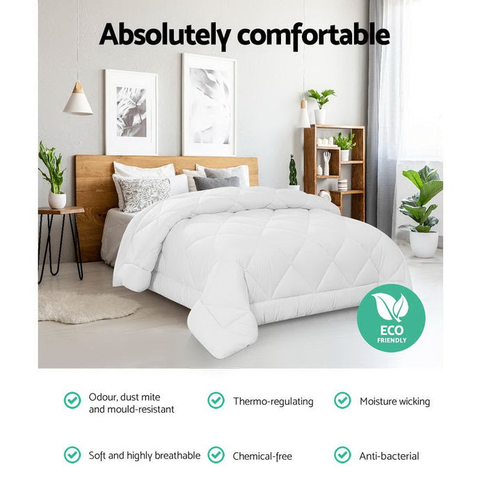 Giselle Bedding King Size 400GSM Microfibre Bamboo Microfiber Quilt -Home Living Store - -