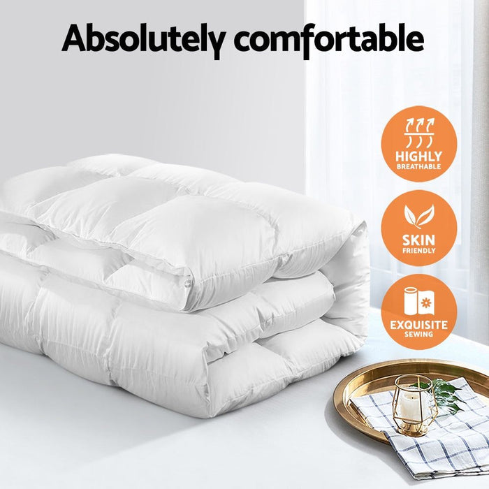 Giselle Bedding King Size 800GSM Goose Down Feather Quilt -Home Living Store - -