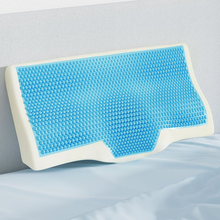 Giselle Bedding Memory Foam Contour Pillow Cool Gel Bamboo Cover -Home Living Store - -