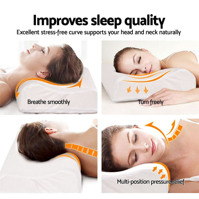 Giselle Bedding Natural Latex Pillow 2-Zone Twin Pack -Home Living Store - -