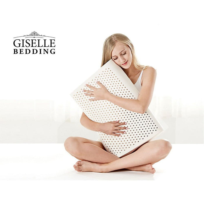 Giselle Bedding Natural Latex Pillow 2-Zone Twin Pack -Home Living Store - -