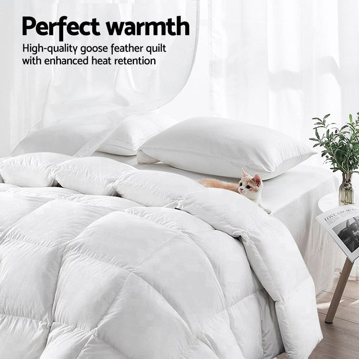 Giselle Bedding Queen Size 700GSM Goose Down Feather Quilt -Home Living Store - -